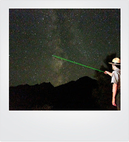 green laser night gazing