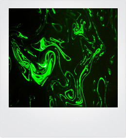 green laser through smoke